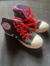 Converse UK 13 Kids Dual layer red / purple In good used cond Limi Ed Shoe (5935