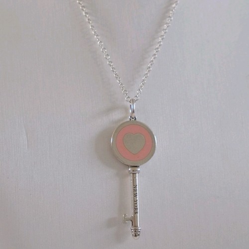 Tiffany silver heart key - co,