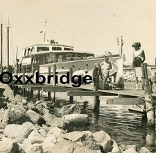 Wooden yatch stereoview - wooden,