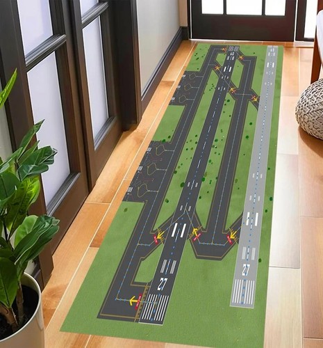 Airport runway rug - airport, aviation