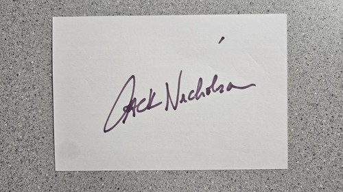 Jack nicholson signed 4x6 - nicholson,