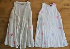 dpam girl's white & colored spots summer/spring dress and assorted top 8 yrs 