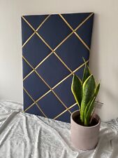Navy Blue Lightly Padded Fabric Notice Memo Board - Made to your specification