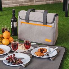Premium Picnic Hamper Briefcase 4 Person Cool Bag Basket Wine Cooler Outdoor BBQ