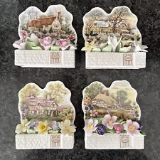 Royal Albert cottage Garden Year Series houses.Spring ,summer, Autumn , Winter