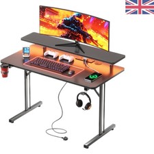 Small Gaming Desk with LED &