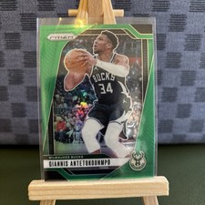 Giannis Antetokounmpo Green SP 2024-25 Panini Prizm Milwaukee Bucks Jersey Match