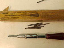 Stanley Yankee 135A Vintage Spiral With 5 Bits Made In Sheffield