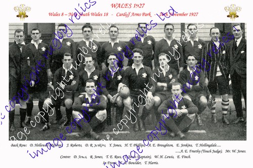 Wales 1927 rugby team - wales,