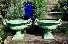 Pair cast iron campagna - of,