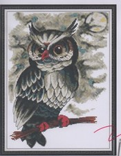 14 Count  Counted Cross Stitch, Night Owl
