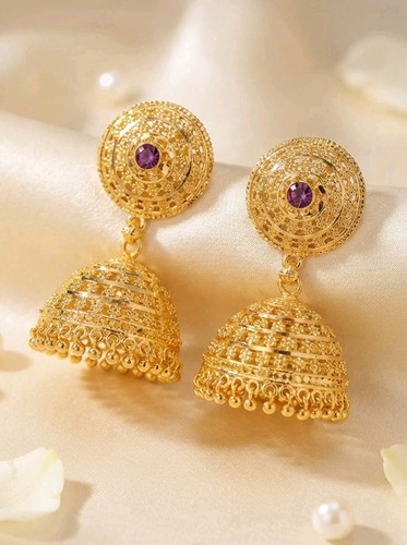 New gold plated earring indian - new,