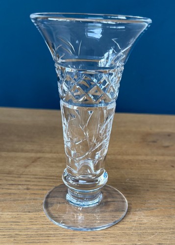 Vintage crystal small trumpet - crystal,