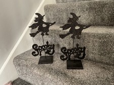 TK Maxx/Homesense Pair of Halloween Glitter ‘Spooky’ Witch Ornaments