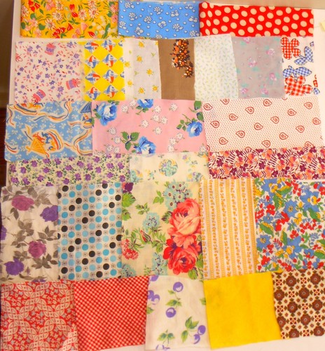 Vintage feed sack fabric - feed,