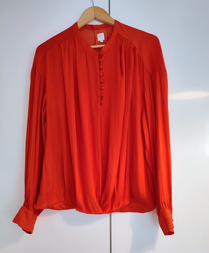John lewis orange blouse - blouse, top