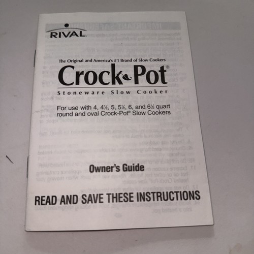 Rival crock pot owner - rival,