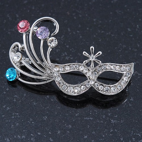 Silver tone crystal carnival - silver,