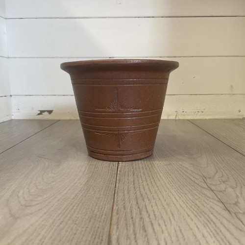 Vintage glazed terracotta pot