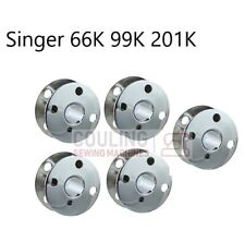 5 Metal Bobbins Old Drop in Type fits Singer 66k 99k 185k 201k etc