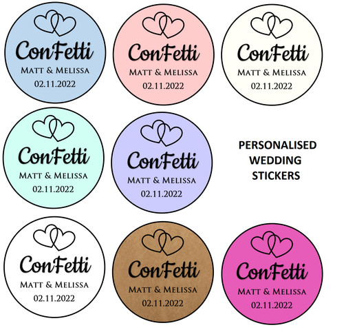 Personalised confetti wedding - personalised,