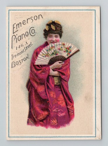 Trade card emerson piano - emerson,