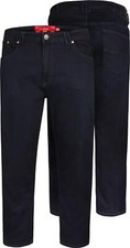 Mens D555 Large & Tall Hockliffe Stretch Denim Jeans 1959 Fit Dark Wash 44-60