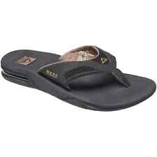 Reef Fanning Mens Flip Flops All  Black - Brown NEW Air Heel Bottle Opener Surf