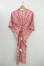 Indian 100% Cotton Multi colour Long Kaftan Floral Print Cotton New Caftan Dress