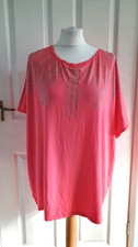 Frank Usher Size S/M Top Coral