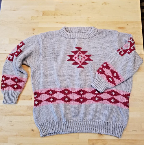 Mens handmade pullover knit - handmade,