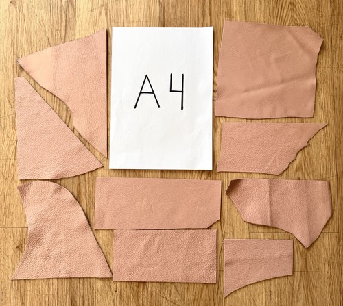 Pale pink full - grain, supple