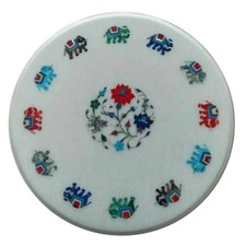 18" white marble table top