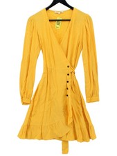 Maje Wrap Midi Dress in Yellow
