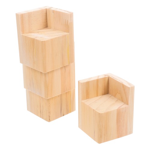 4pcs solid wood - 4pcs,