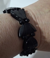 Victorian carved Whitby Jet