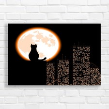 Big City Ang Cat Orange Canvas