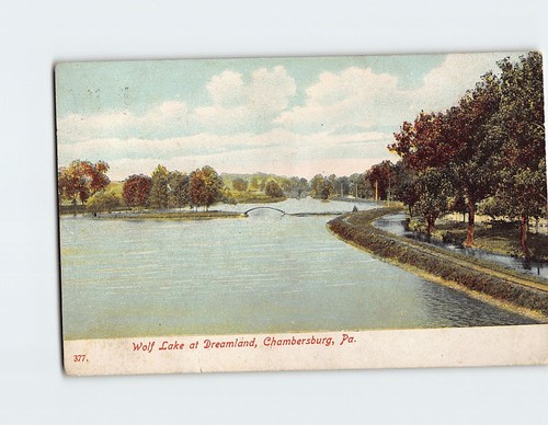Postcard wolf lake - wolf, at