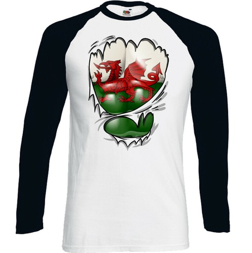Torn ripped welsh flag mens - torn,