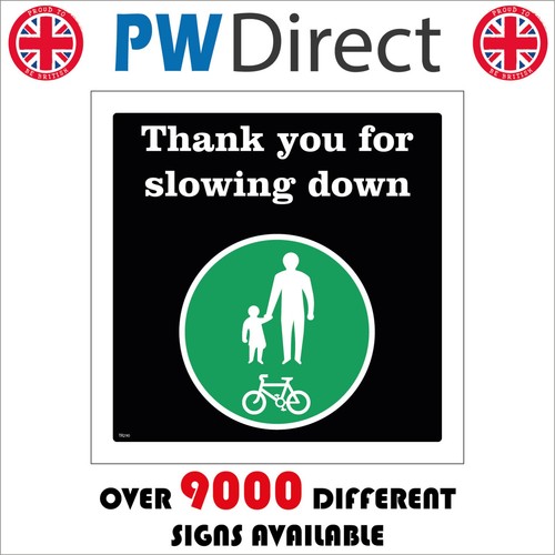 Sign thank you - thank, slowing