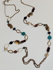 M &S Long Goldtone Chain And