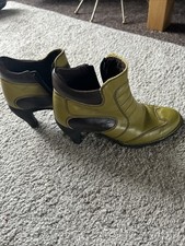 Camel Active Leather  green/lime  Ankle Boot Rubber sole  Size UK 5.5 Cost 