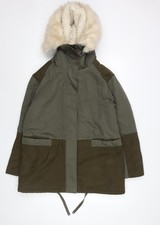 Topshop Womens Green Parka