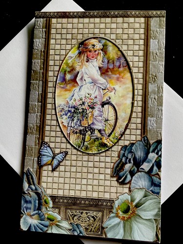 Old fashioned greeting - old, card