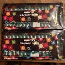 Vintage Pifco 35 Jewel Lights Christmas Fairy Lights New in box X2 sets 
