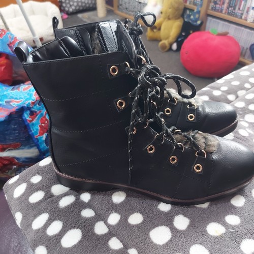 Ladies black boots evans - by,