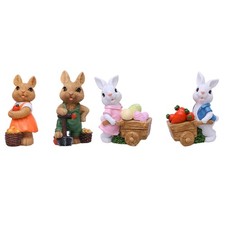 2x Easter Bunny Statues