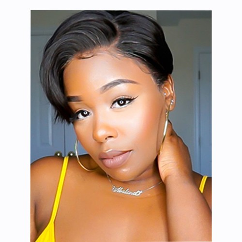 Short pixie cut lace front - lace, wig