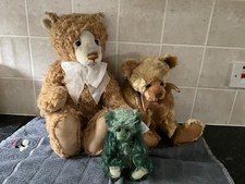 Charlie Bears Fish Chips & Mushy Pea Seaside Collection Set QVC Special & Tags