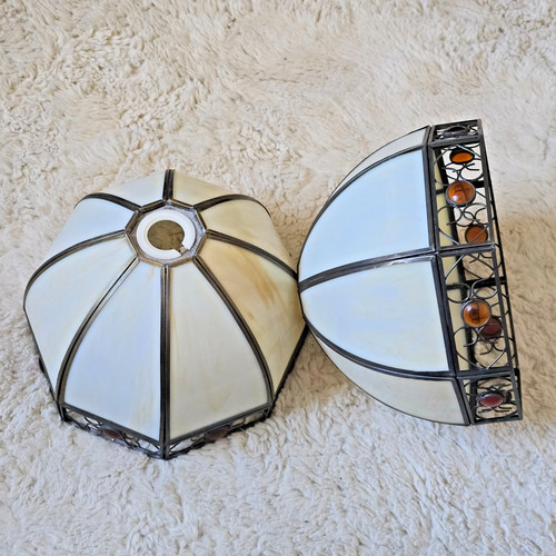 Pair vintage tiffany style - vintage,